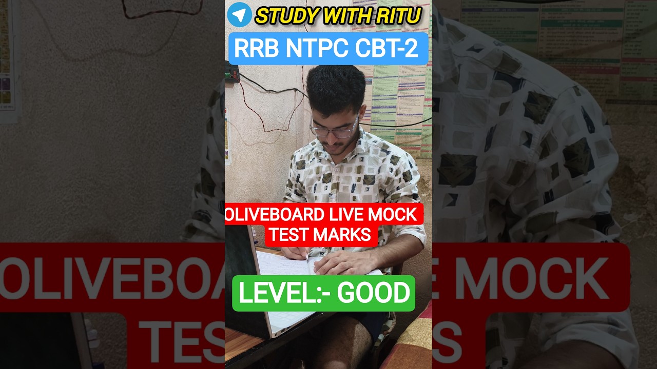 26-28 JUNE📆 RRB NTPC CBT-2 OLIVEBOARD LIVE MOCK TEST MARKS #rrb #rrbntpc #ntpc #ntpc_exam #shorts