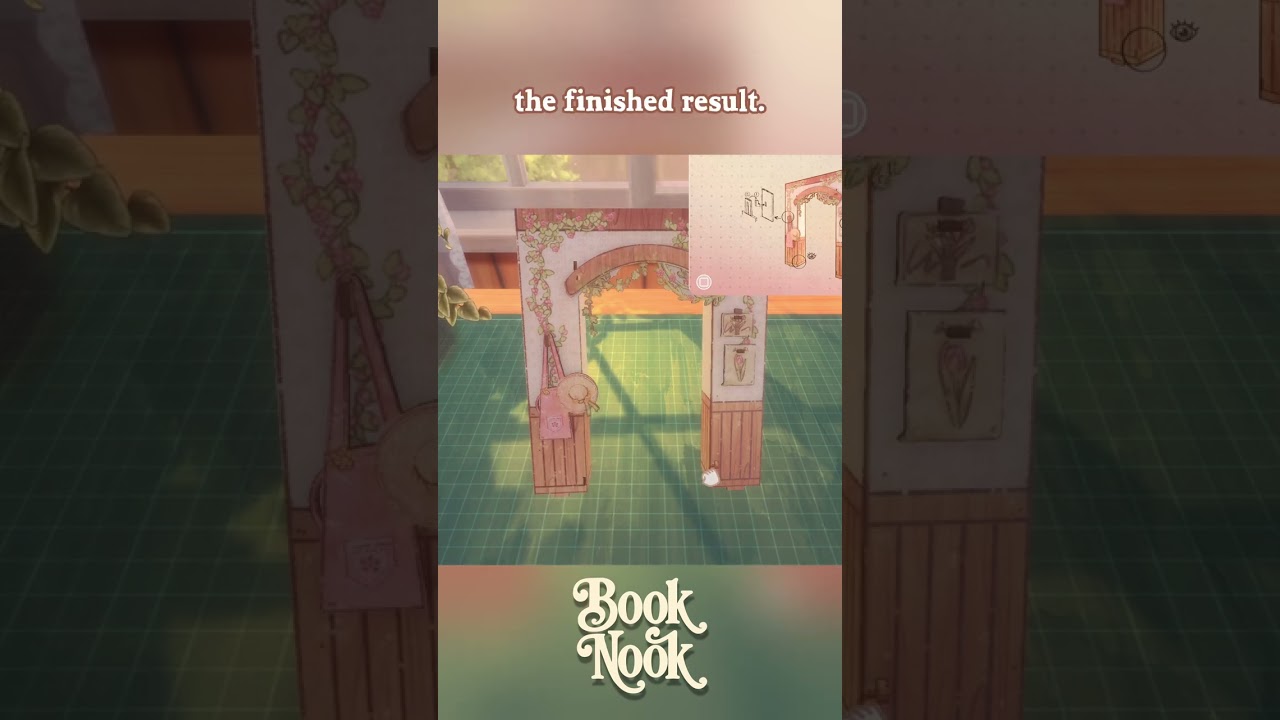 cozy game about building book nooks