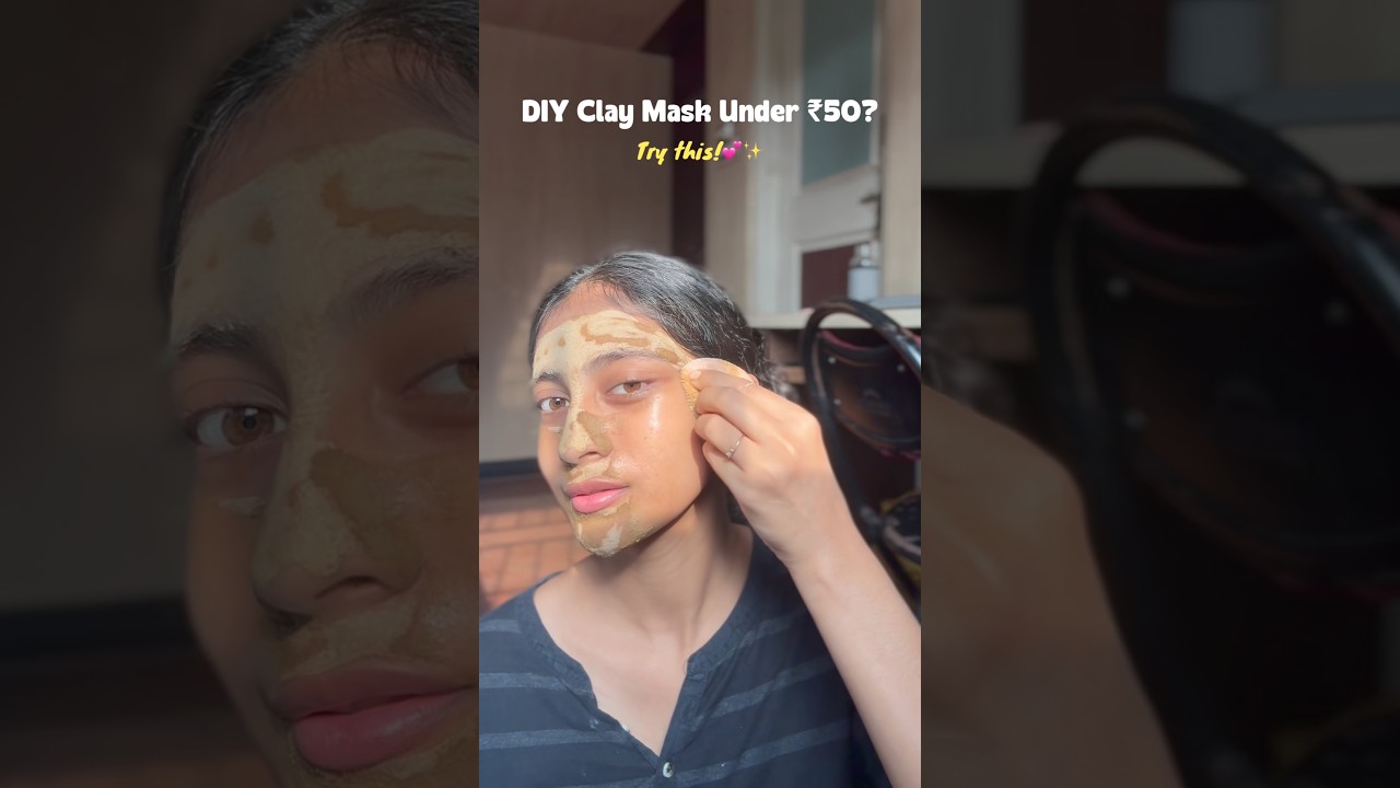 DIY Clay Mask Under ₹50?🥰 #youtubeshorts #skincare # #viral #glowingskin