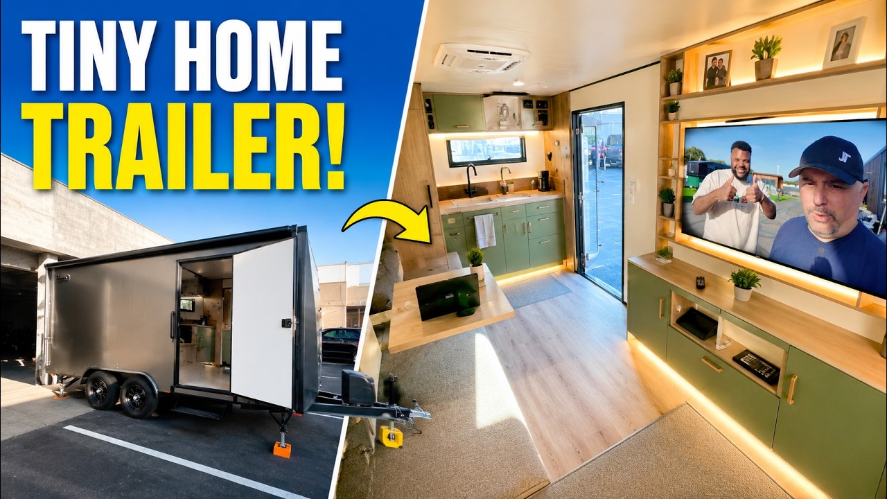 They Turned a Cargo Trailer Into a STEALTH Tiny Home