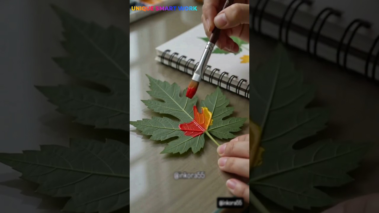 leaf 🍀 print #shorts #youtubeshorts #experiment #trendingshorts #shorts