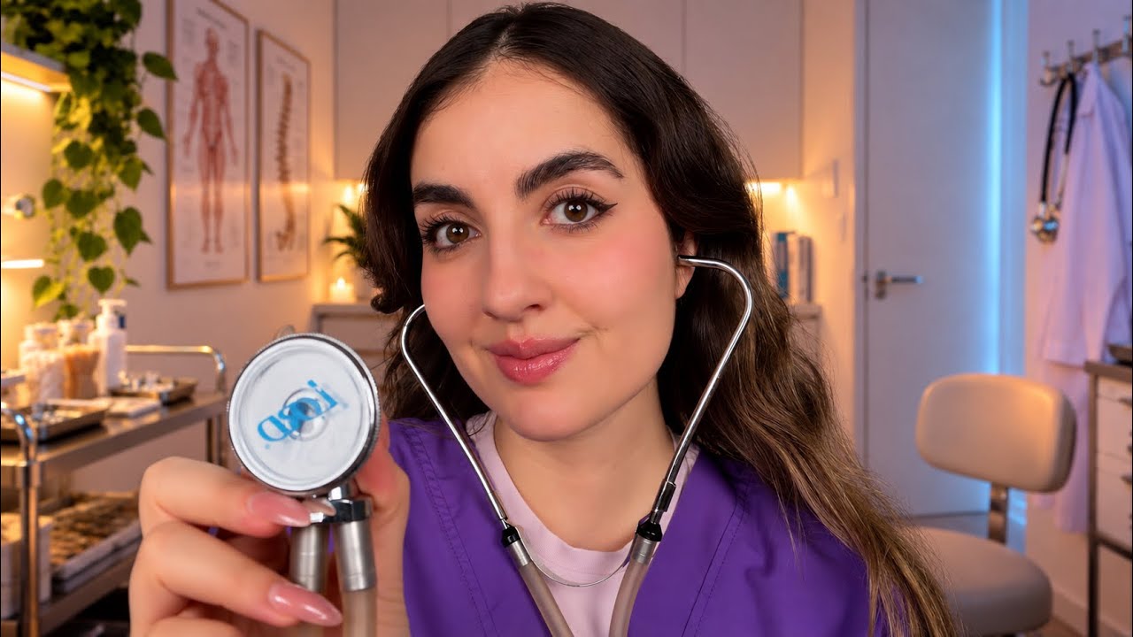 ASMR en español EXAMEN de NERVIOS CRANEALES Ultra DETALLADO (Oído, Olfato, Gusto, Tacto, Vista) 