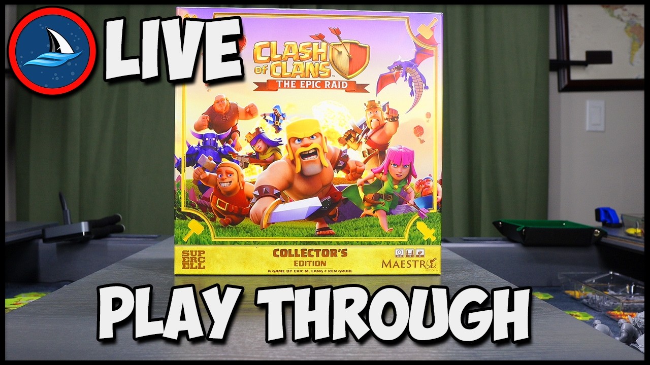Playing NEW Clash of Clans Board Game | !irl - Clash Meetup - Chicago July 18th
