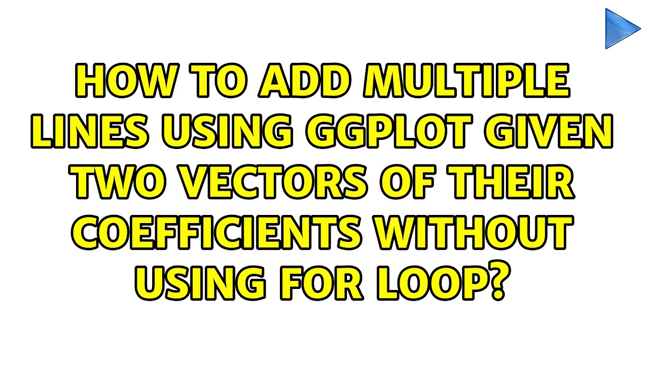 How to add multiple lines using ggplot given two vectors of their coefficients without using for...