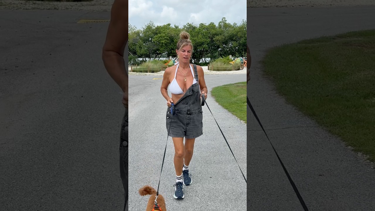 I’m keeping up with the dogs on our walk. #maryburke