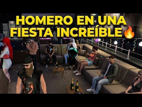 Homero en una fiesta increíble 🔥🔥🔥 GTA RP 