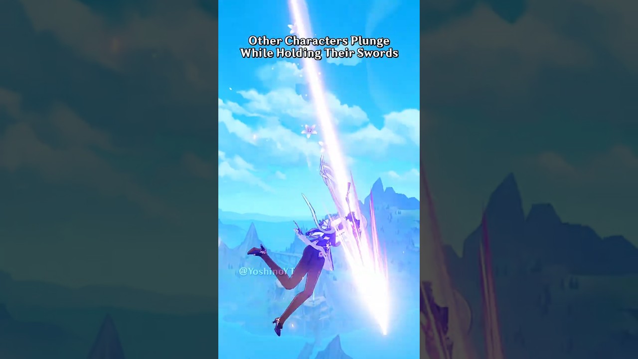 Most Characters Plunge While Holding Their Swords In Genshin Impact