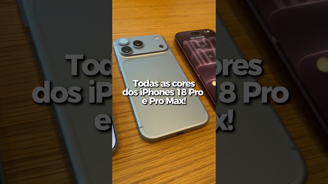 Todas as cores dos iPhones 18 Pro e Pro Max de perto! #smartphone #iphone18pro #apple