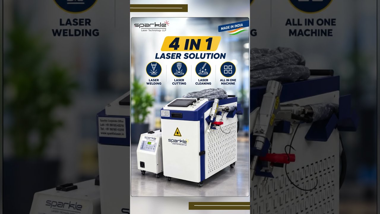 4 In 1 Laser Welding, Cutting, Cleaning Machine | 1 kw,1.5 kw, 2 kw, 3 kw