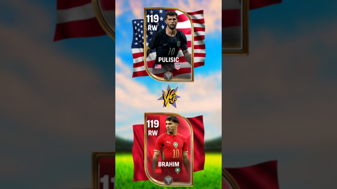 Pulisic ⏩ vs Brahim ⚙️: World's Game 🌍 (Unsung) | WHO ACE'S 🤔? #fcmobile #comparison #fifa