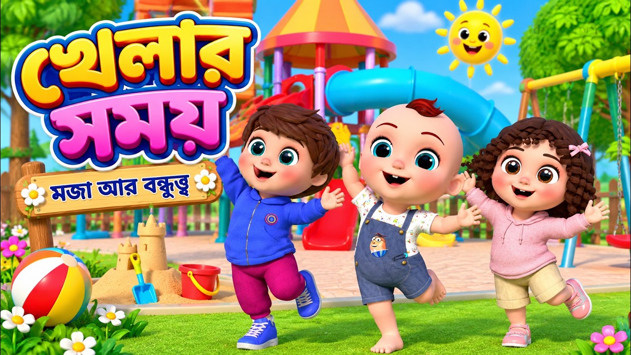 খেলার সময় 🛝⚽ | Playground Time Song | Bangla Kids Songs | Bengali Nursery Rhymes