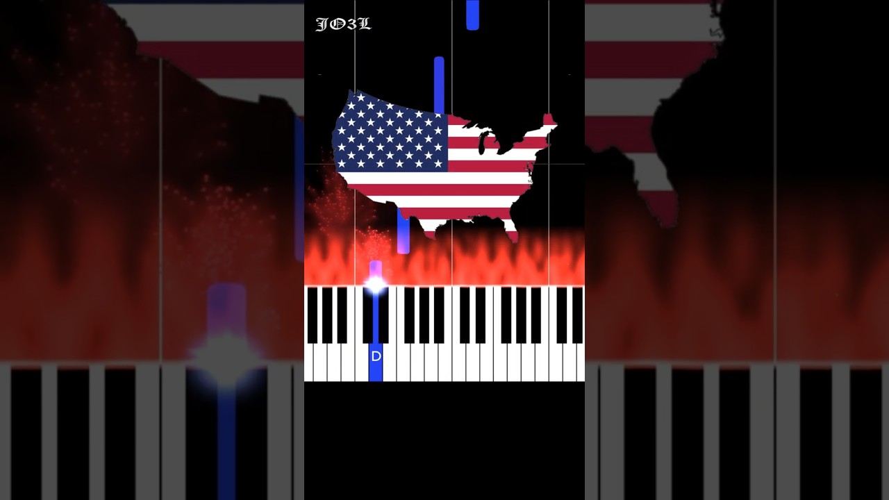 National Anthem Of USA / Piano Tutorial EASY