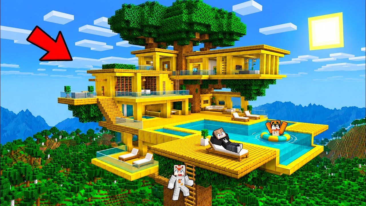 KITA BUAT RUMAH POHON SULTAN TERMEWAH DI MINECRAFT!!