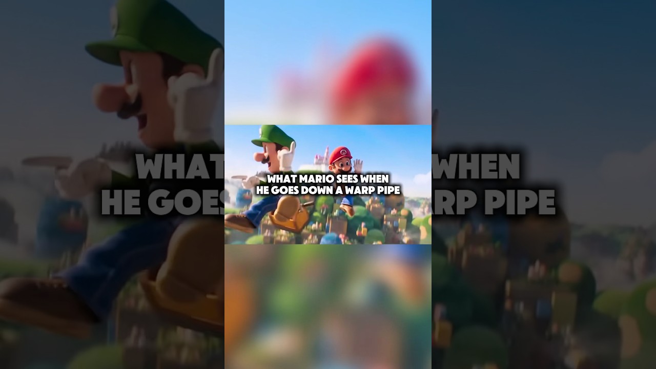 What Mario Sees When He Goes Down a Warp Pipe 🤩 #supermariogalaxymovie #supermariogalaxy