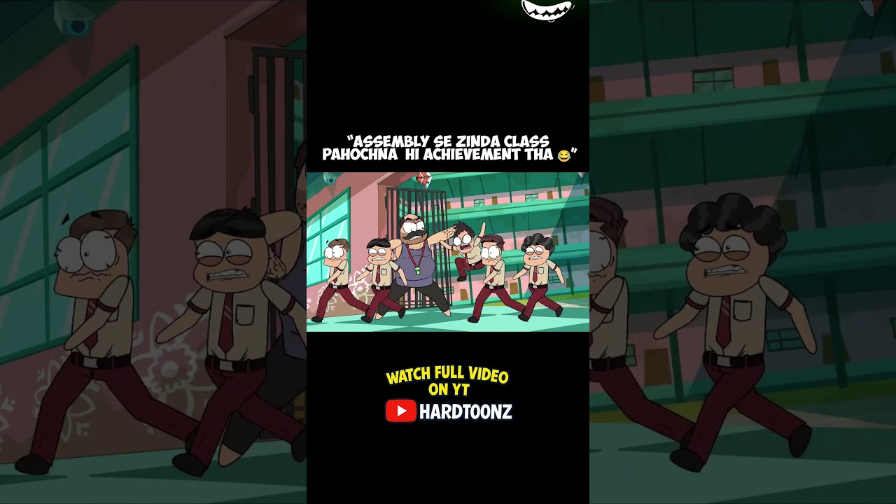 school assembly=survival game 💀" #hardtoonz #animation #schoollife  #shortvideo