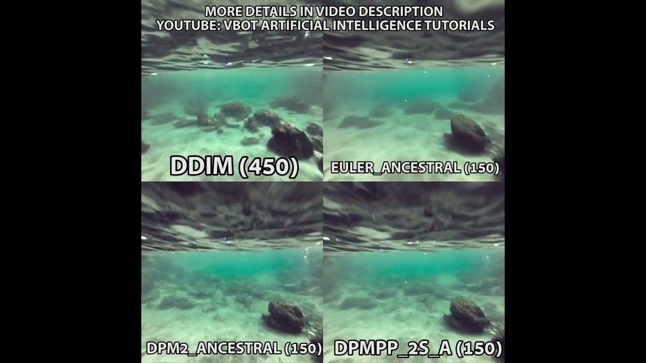 Deforum Best Samplers? DDIM, Euler_Ancestral, DPM2_Ancestral and DPMPP_2S_A #shorts