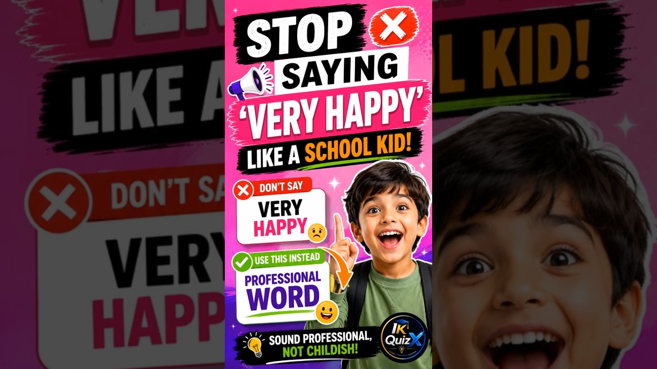 Upgrade Your English: Replace "Very Happy" With This Word #englishquiz #english #englishtips