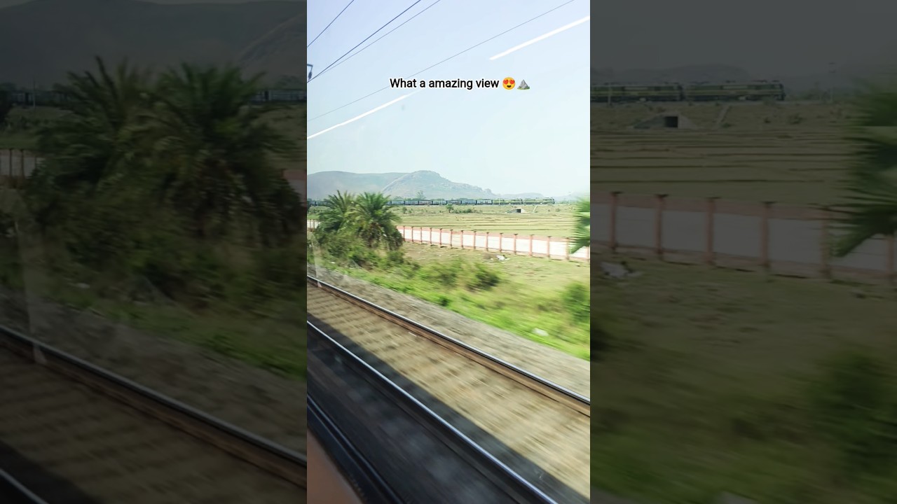 What a amazing view 😍⛰️#mountains #train #vandebharatexpress