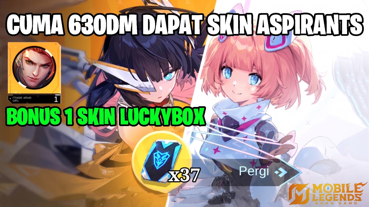 CUMA 630DM BISA DAPAT 1 SKIN ASPIRANTS + BONUS 1 SKIN LUCKYBOX! TIPS GACHA ASPIRANTS MOBILE LEGENDS