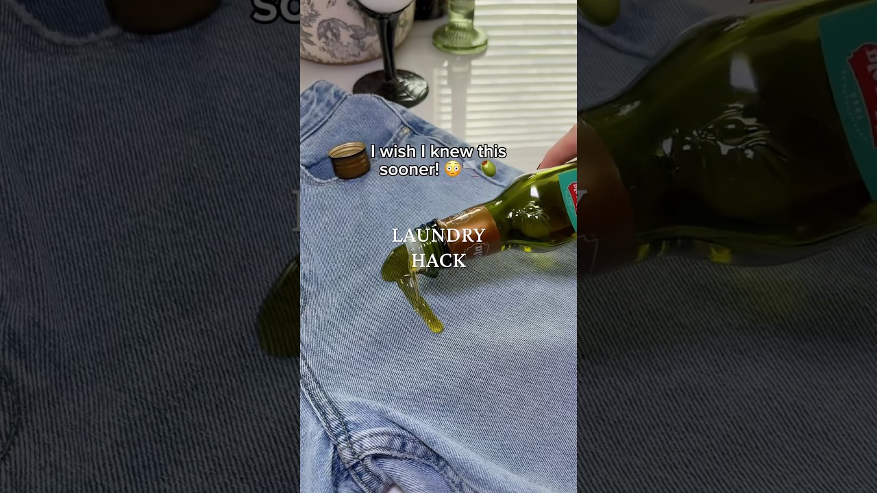 I wish I knew this sooner 👖 Stained your jeans? Do this! #laundryhack #stainremover #cleaninghacks