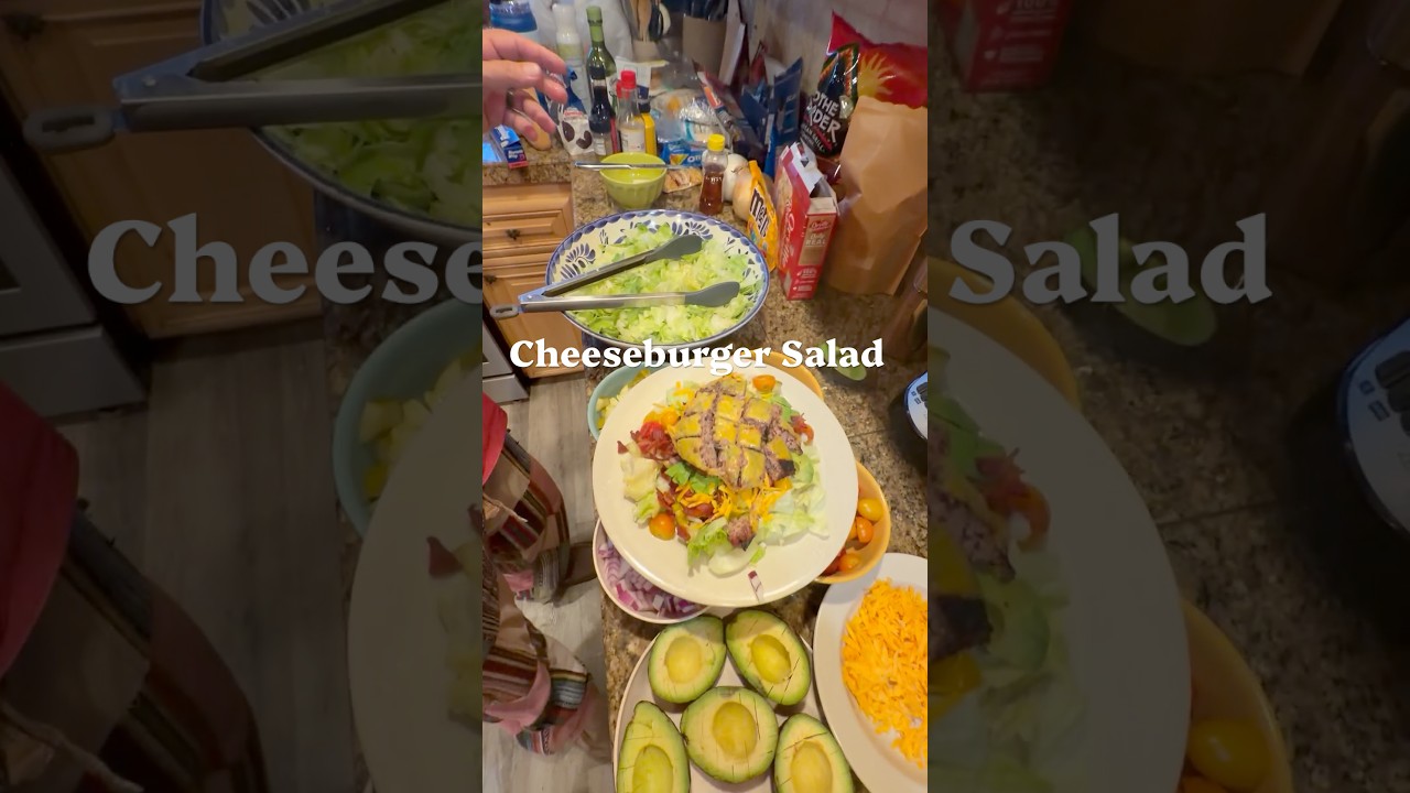 Cheeseburger Salad in Real Time #oldscoolkevmo #sororitychef #cheeseburger #salad