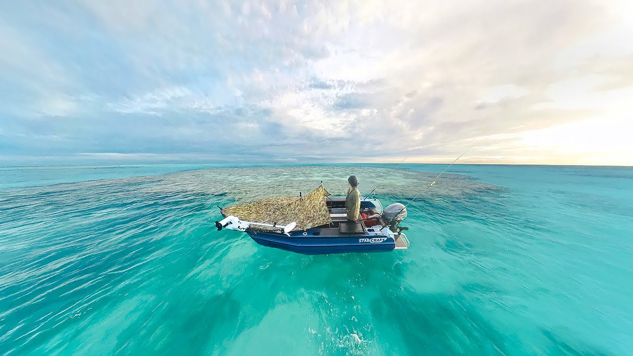 70km Out Remote Boat Camping, TRAPPED In A Coral Atoll