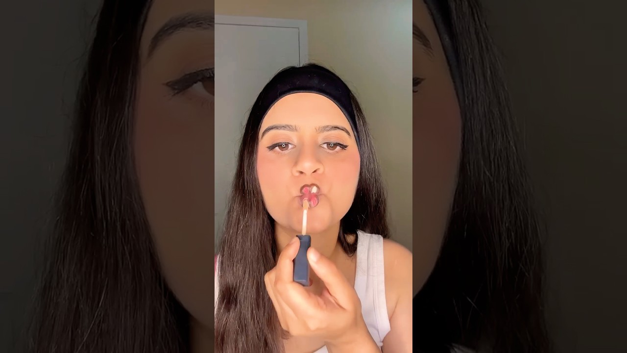 Trying the VIRAL lip combo 😍😍 #makeup