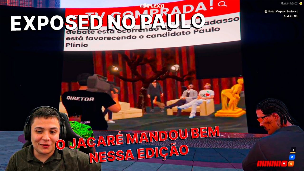 JACARÉ EXPONHE PAULINHO NO TELÃO DA PRAÇA (Paulinho o LOKO