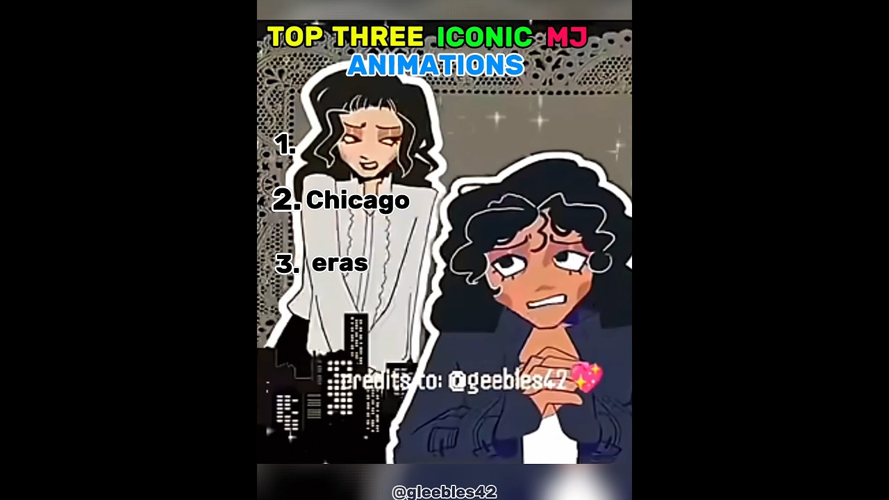 Top three iconic MJ animations #michaeljackson #fypシ #1million #animation #edit