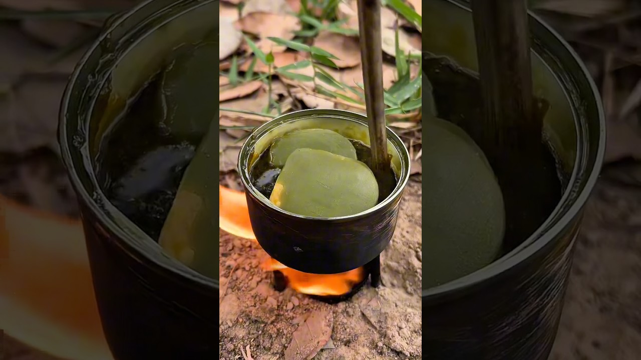 Survival Skills Mom Shows How to Make Soap and Water in forest #campping #outdoors #useful