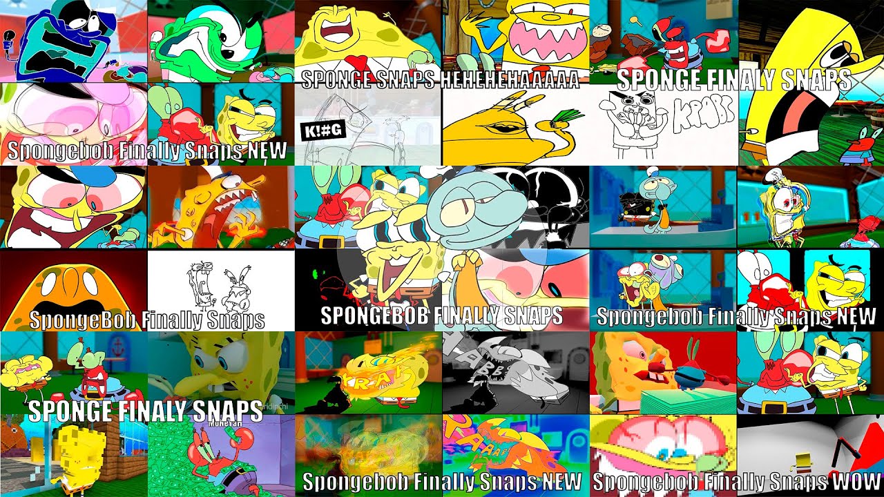 Spongebob Finally Snaps ALL 8 MINUTE VERSIONS