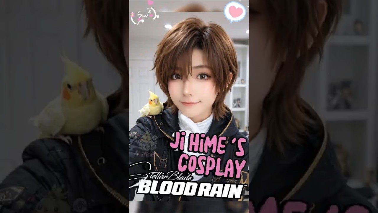 Evie ดุ้กดิ้ก at home ~ by Ji Hime 🥰🐥💕#StellarBladeBloodRain #cosplay #cutegirl #gamergirl