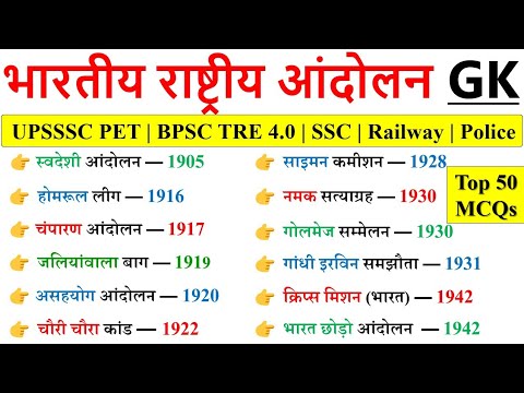 Indian National Movement | UPSSSC PET 2026 | भारतीय राष्ट्रीय आंदोलन | Bhartiya rashtriy aandolan