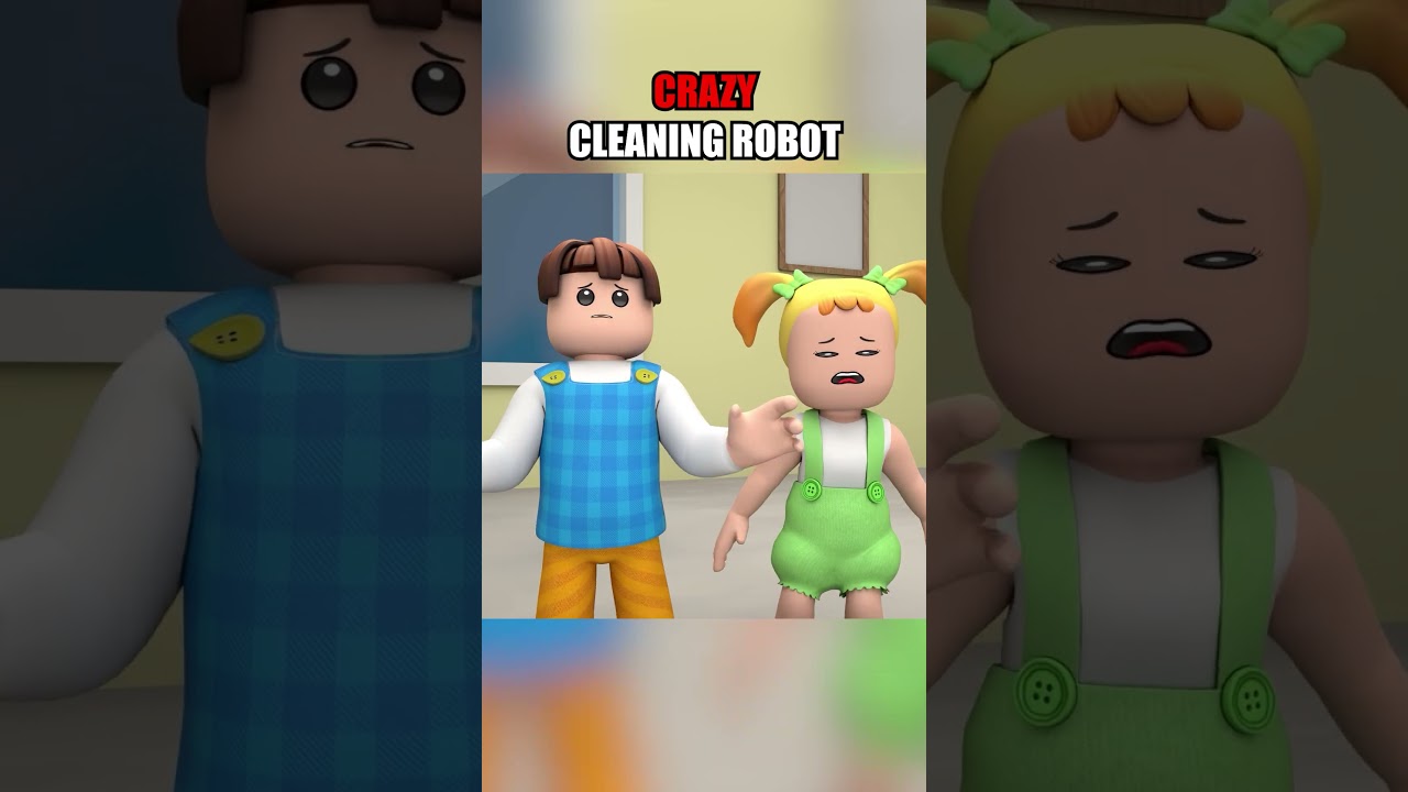 Crazy Cleaning Robot #roblox #animation