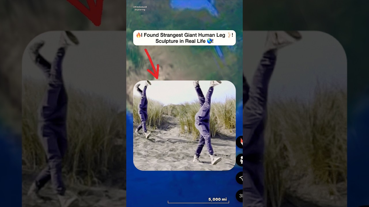 🔥 I Found Very Strange Giant Leg 🦵🏻 in Real Life On Google Earth 🌍! #shorts #findwouldexploring