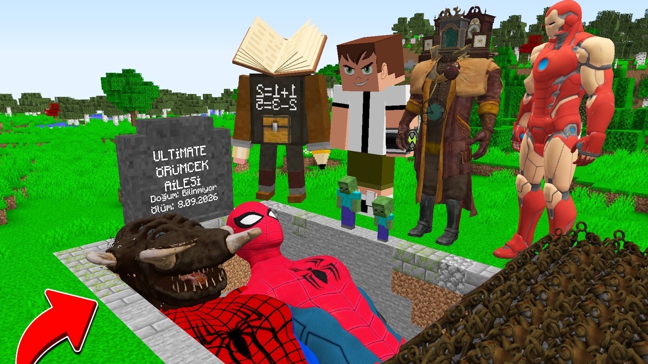 ULTİMATE ÖRÜMCEK AİLESİ HÜZÜNLÜ ÖLÜMÜ 😱 - Minecraft