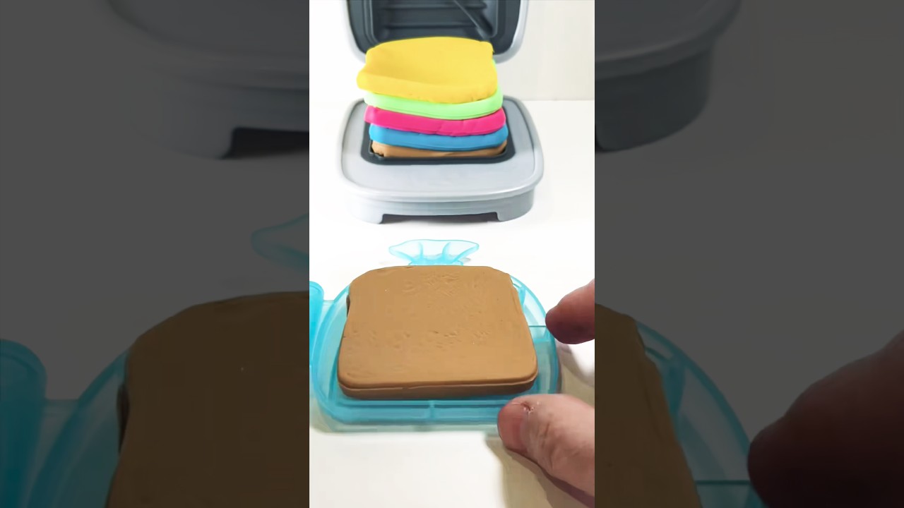 Creating a playdoh sandwich #summerofgoals #shorts