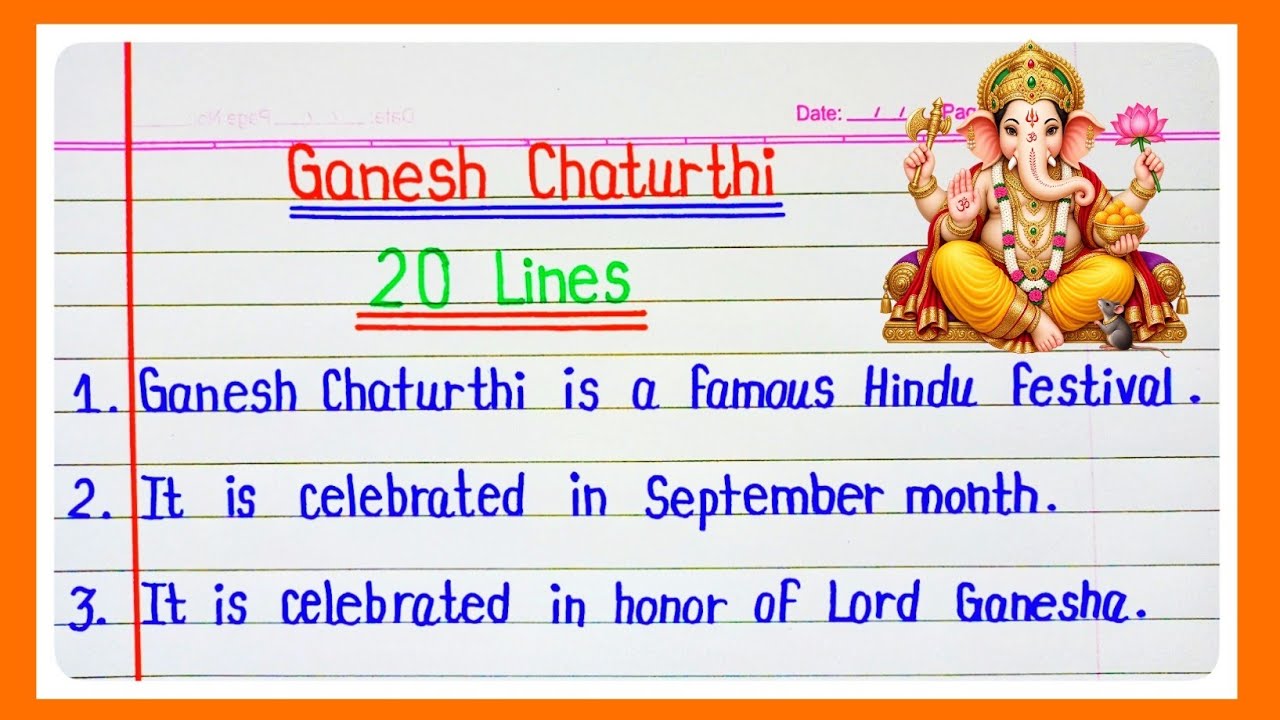 20 Lines on Ganesh Chaturthi | Ganesh Chaturthi Essay in English | Essay for Students