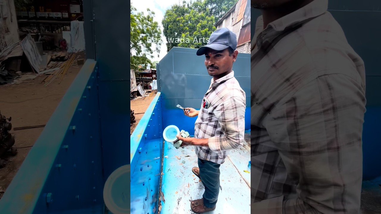 Amazing Truck Art by a Free Hand Paint Artist | Satisfying Painting #viral #shorts #art