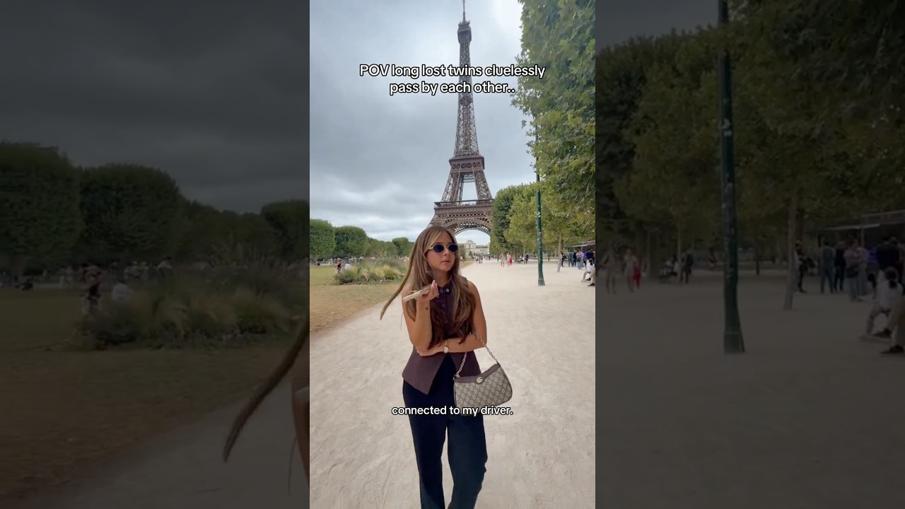 And then she takes her place.. 👀 come back for pt2! #twins #comedyskits #moviescenes #acting #paris