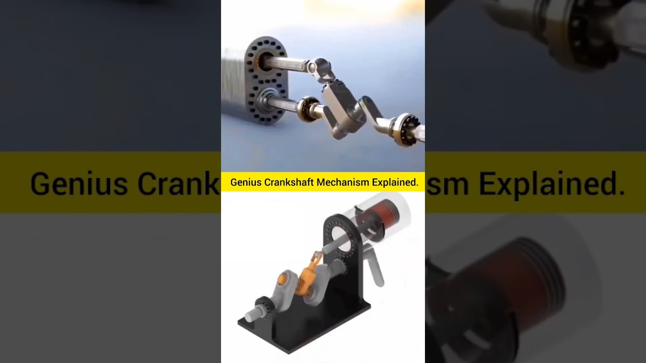 Crankshaft mechanism working principle #design #automobile #technology #mechanic #machine