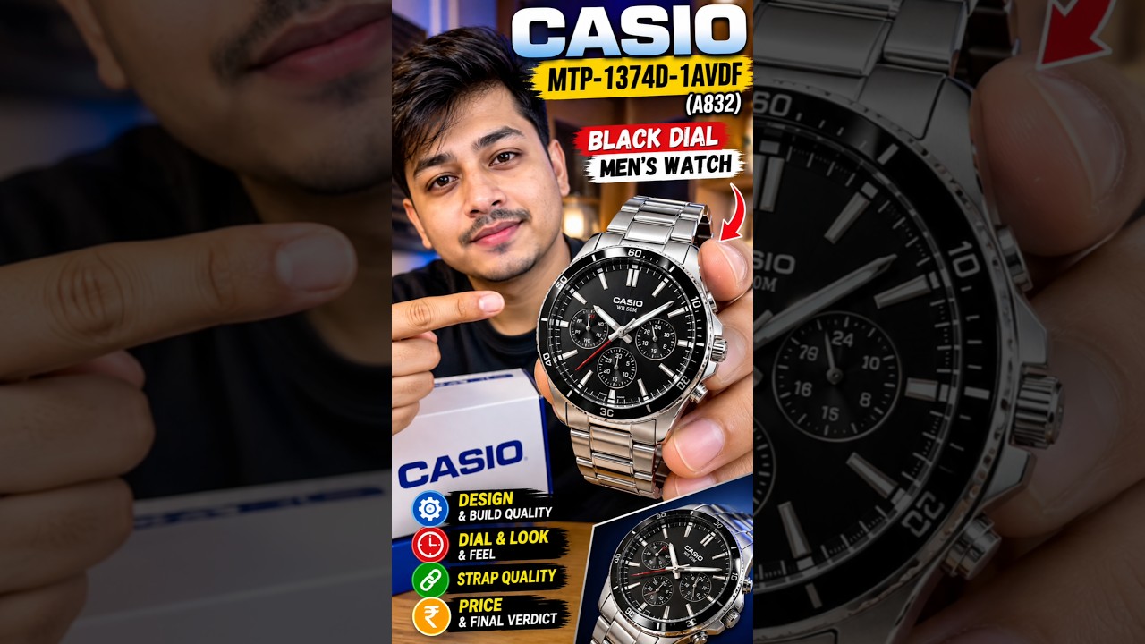Casio MTP-1374D-1AVDF 🔥 Black Dial Men's Watch | Full Review & Price | Casio Watch Review বাংলা