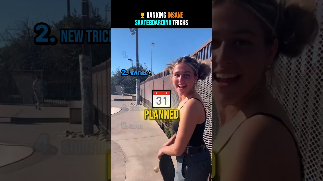 Insane skateboarding tricks ranking🛹🔥 #usa