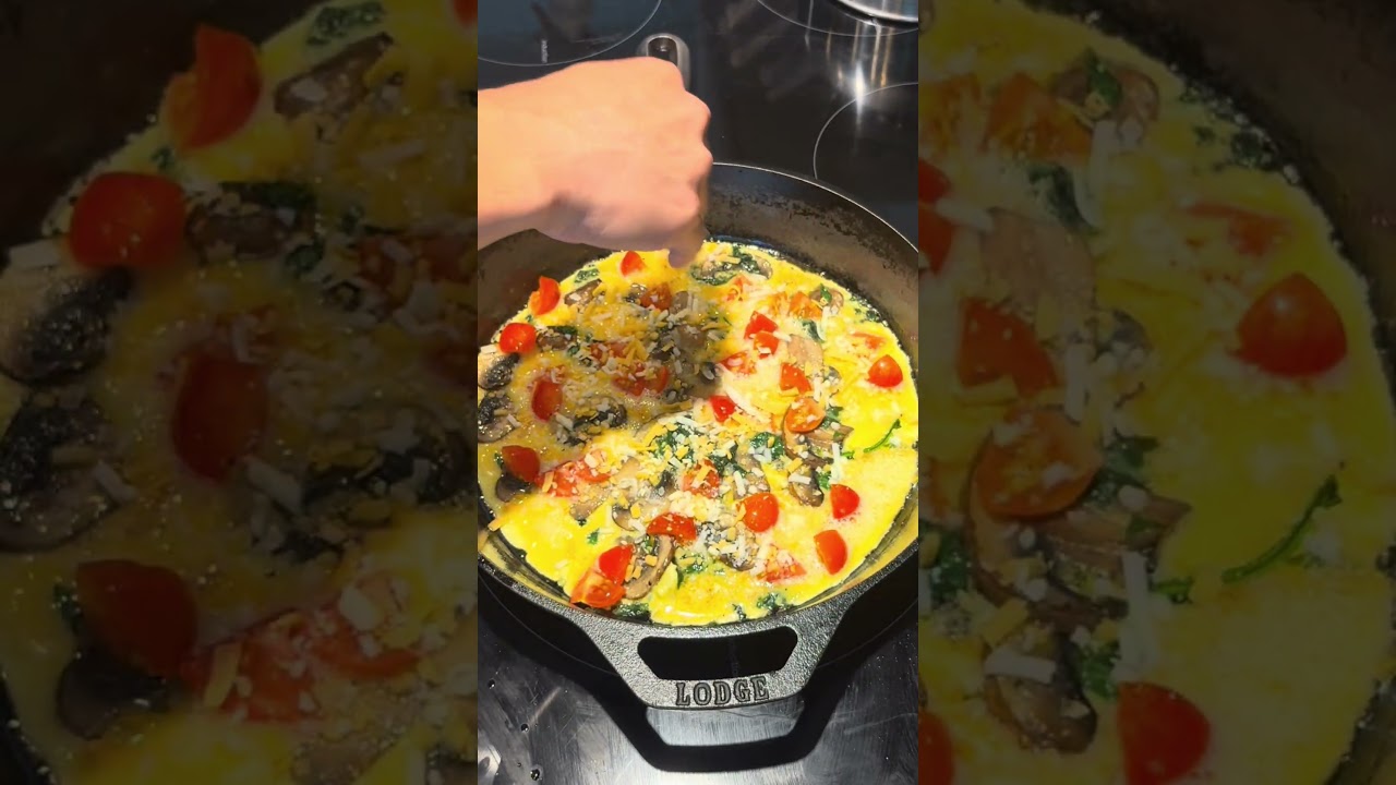 Does it look professional? #shorts #fyp #cooking #breakfast #egg #omelette #easy #mushroom