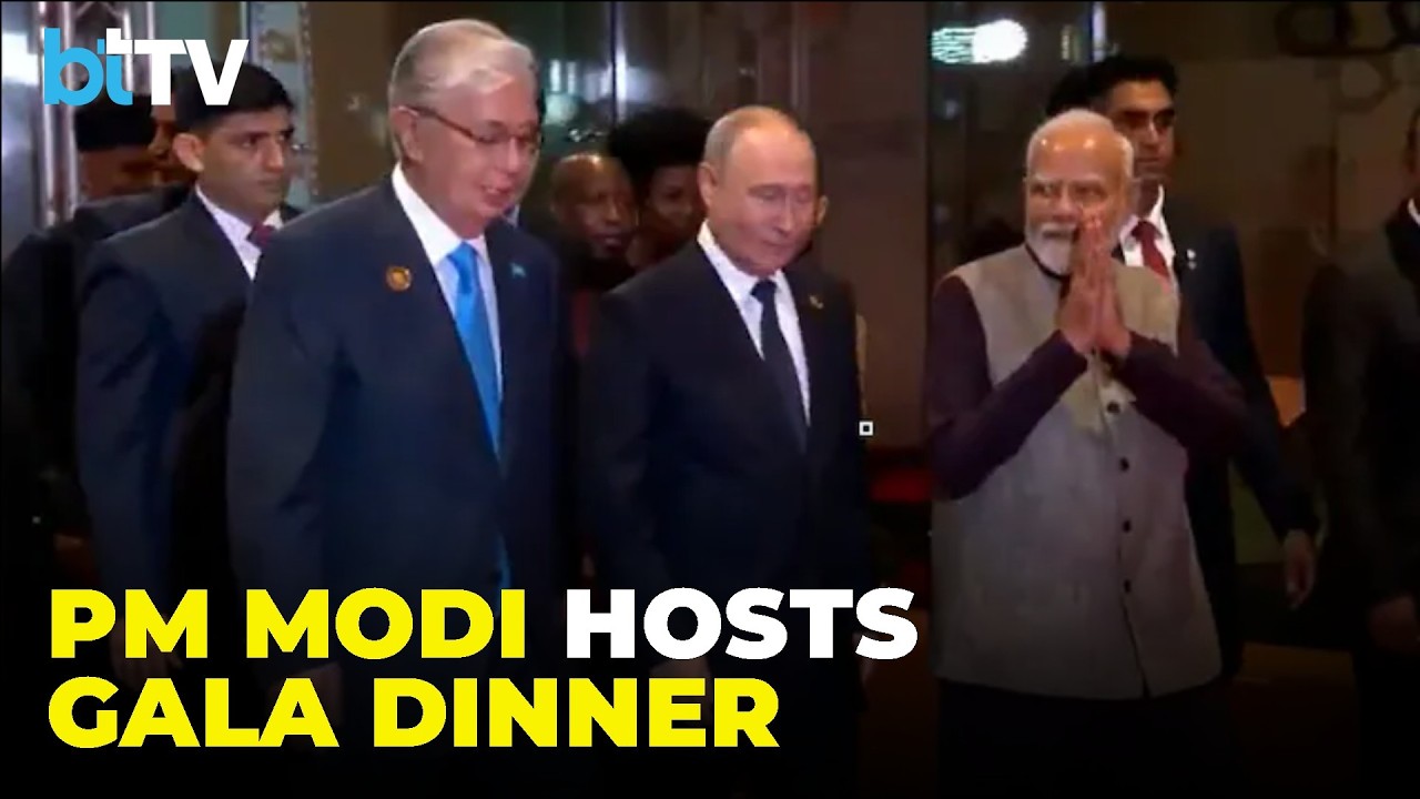 PM Modi Hosts BRICS Gala Dinner as Putin, Xi Jinping Arrive in Delhi | BRICS Summit