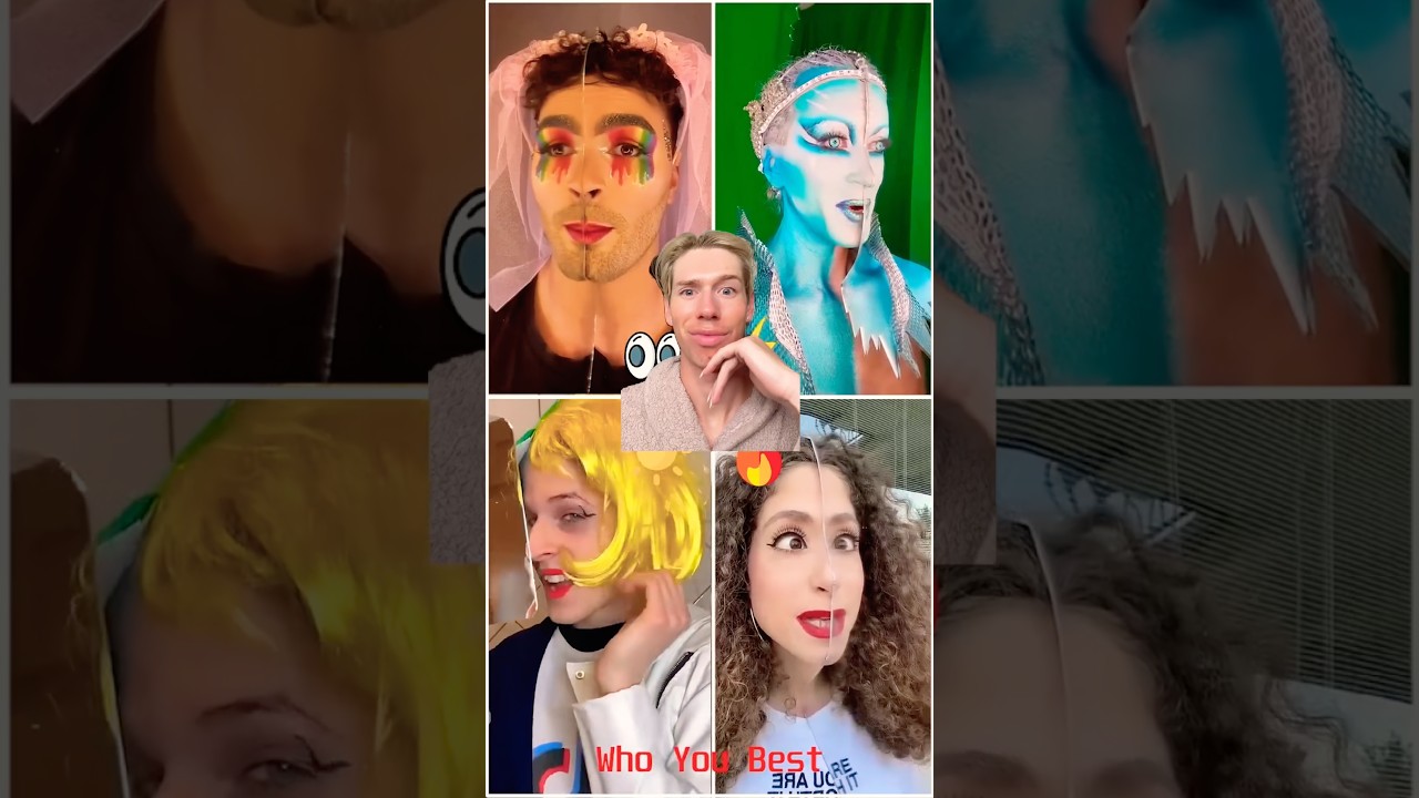 Who did the best?? #greenscreen #reaction #trending #trend #makeup #beauty #makeuptutorial #shorts