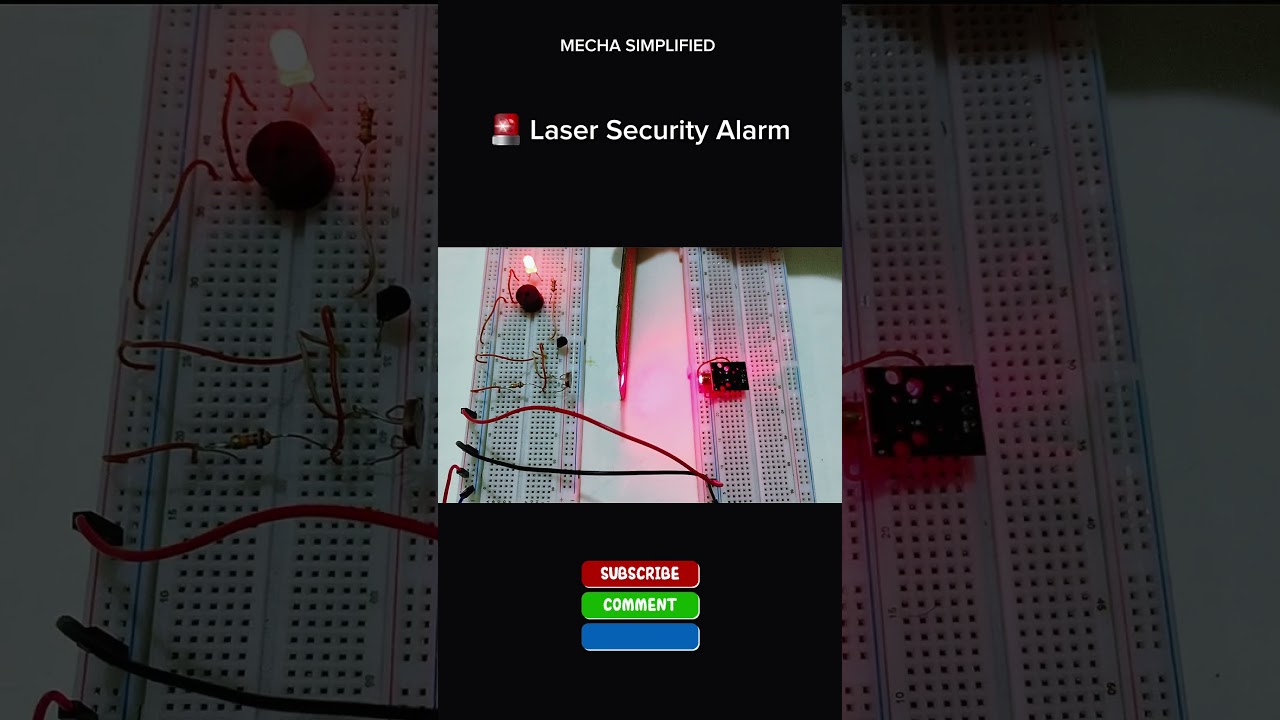 Laser Security Alarm Using BC548 🚨 #diy #shorts