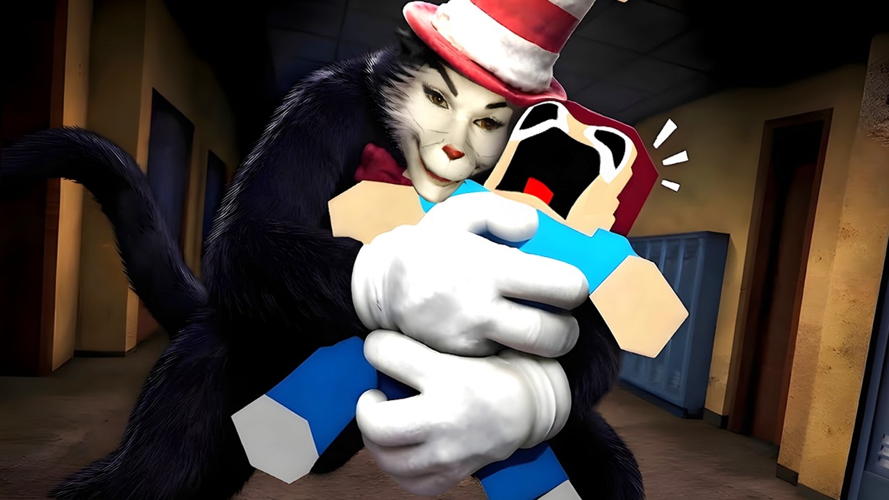 ¡JAMAS ENTRES A LA ESCUELA DEL GATO con SOMBRERO! | GRITA Y CORRE (ROBLOX)
