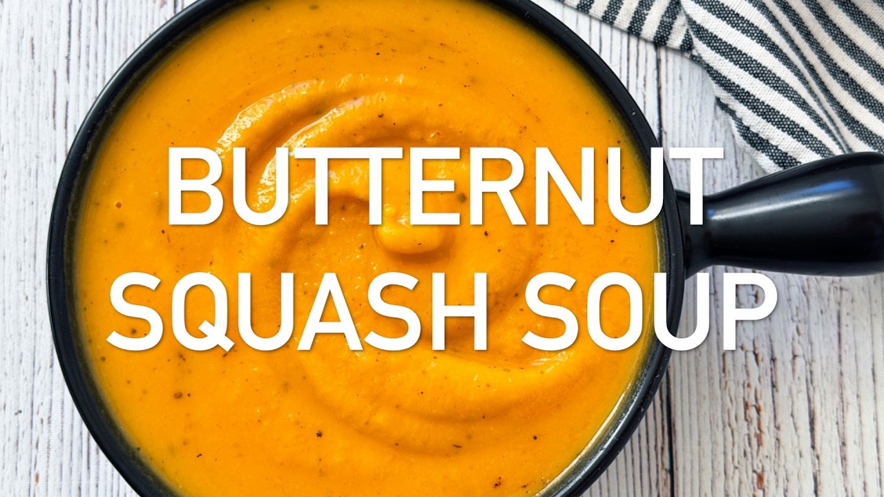 Creamy Butternut Squash Soup with Parmesan