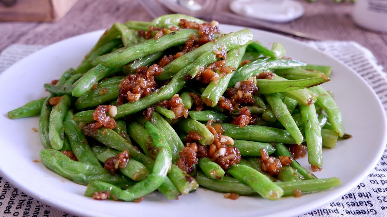 Only 7 Ingredients! Singapore Zi Char Style French Beans w/ Dried Shrimp 虾米炒四季豆 Stir Fried Recipe
